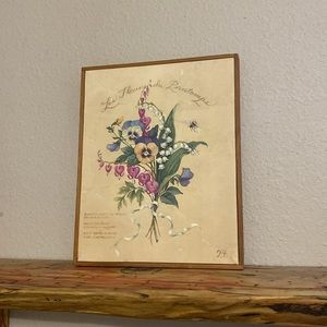 Antique Floral Wall Decor — OS